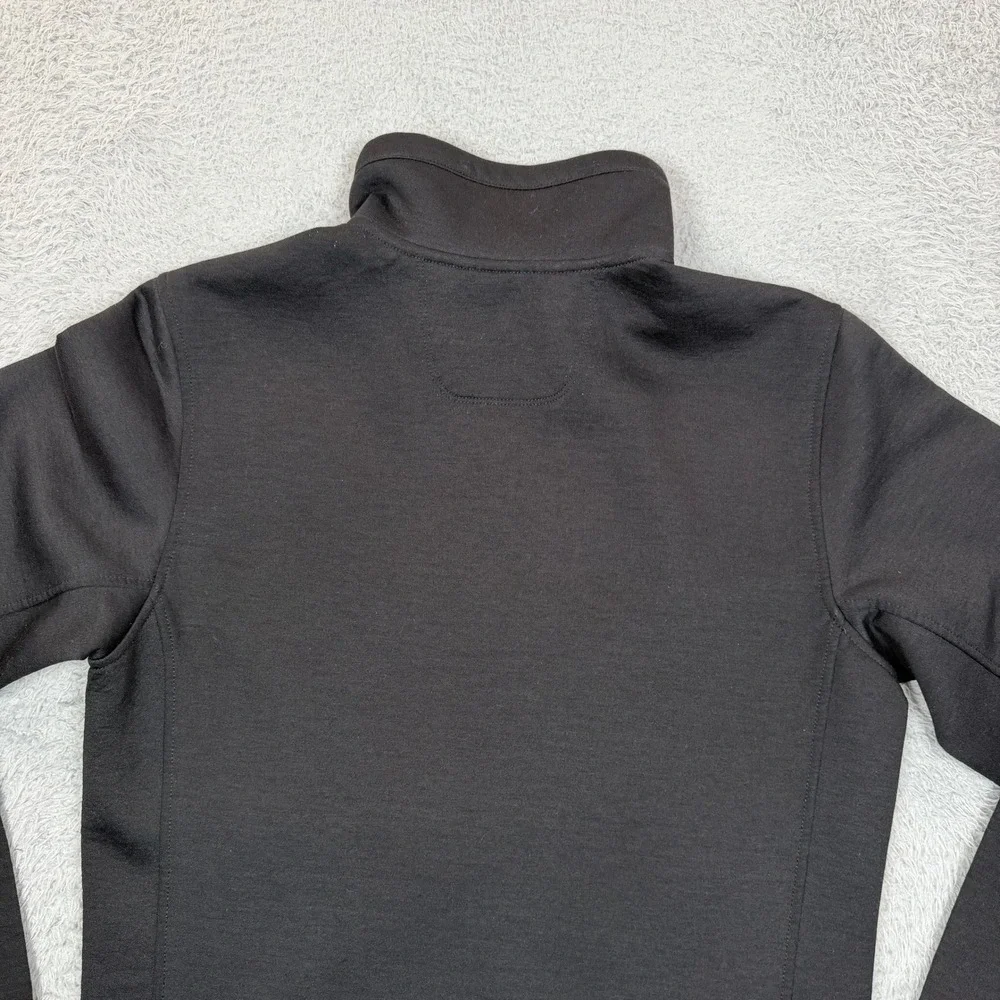 The North Face Mens Black Softshell Full Zip Mock Neck Jacket Small S/P